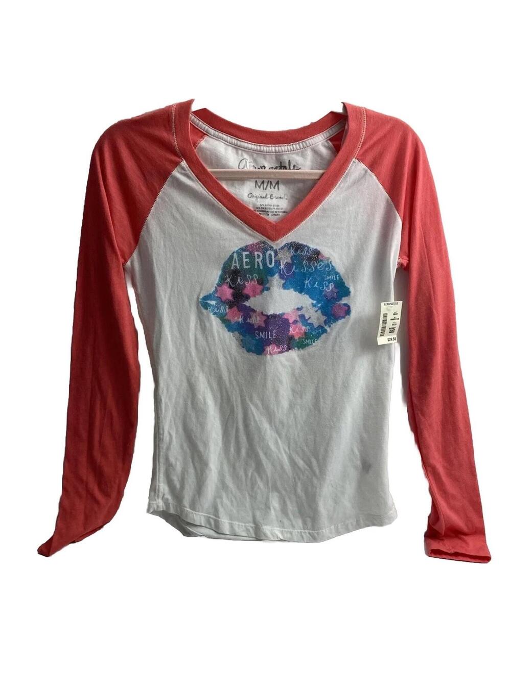Aeropostale Long Sleeve Womens Shirt Medium Casual Top Brand New With Tags